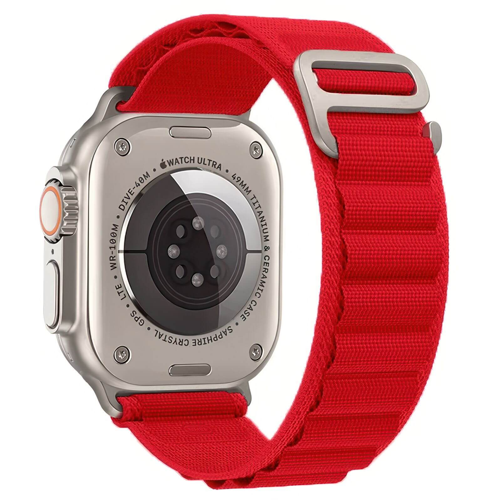 Alpine Style Loop Watch Strap For Apple Watch Red