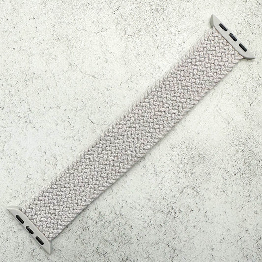 Braided Elastic Watch Band For Apple Watch in Pearl Grey 1