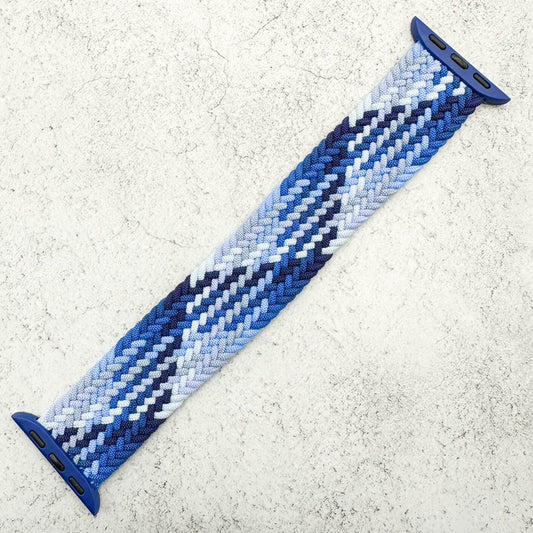 Braided Elastic Watch Band For Apple Watch in Whirlpool Blue 1