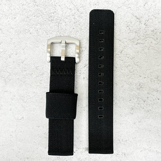 Elastic Nylon Quick Release Watch Strap Black 2