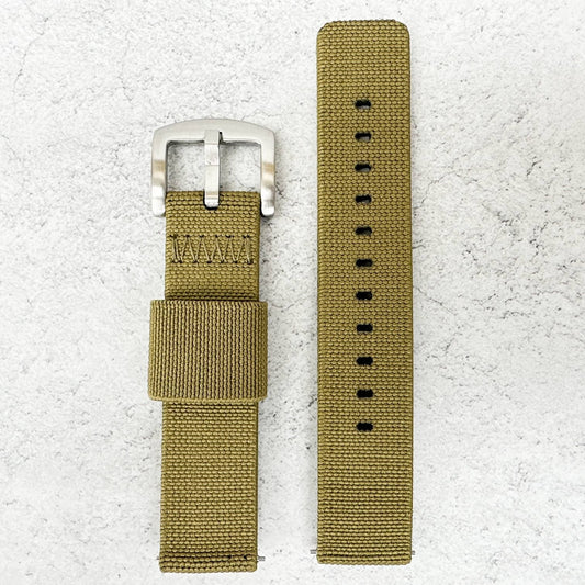 Elastic Nylon Quick Release Watch Strap Green 2