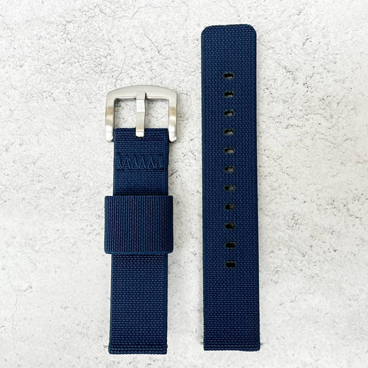 Elastic Nylon Quick Release Watch Strap Navy Blue 2