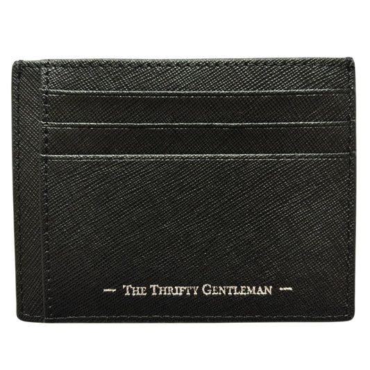 Genuine Saffiano Leather Card Holder Wallet Black High Capacity Credit Card Holder 2