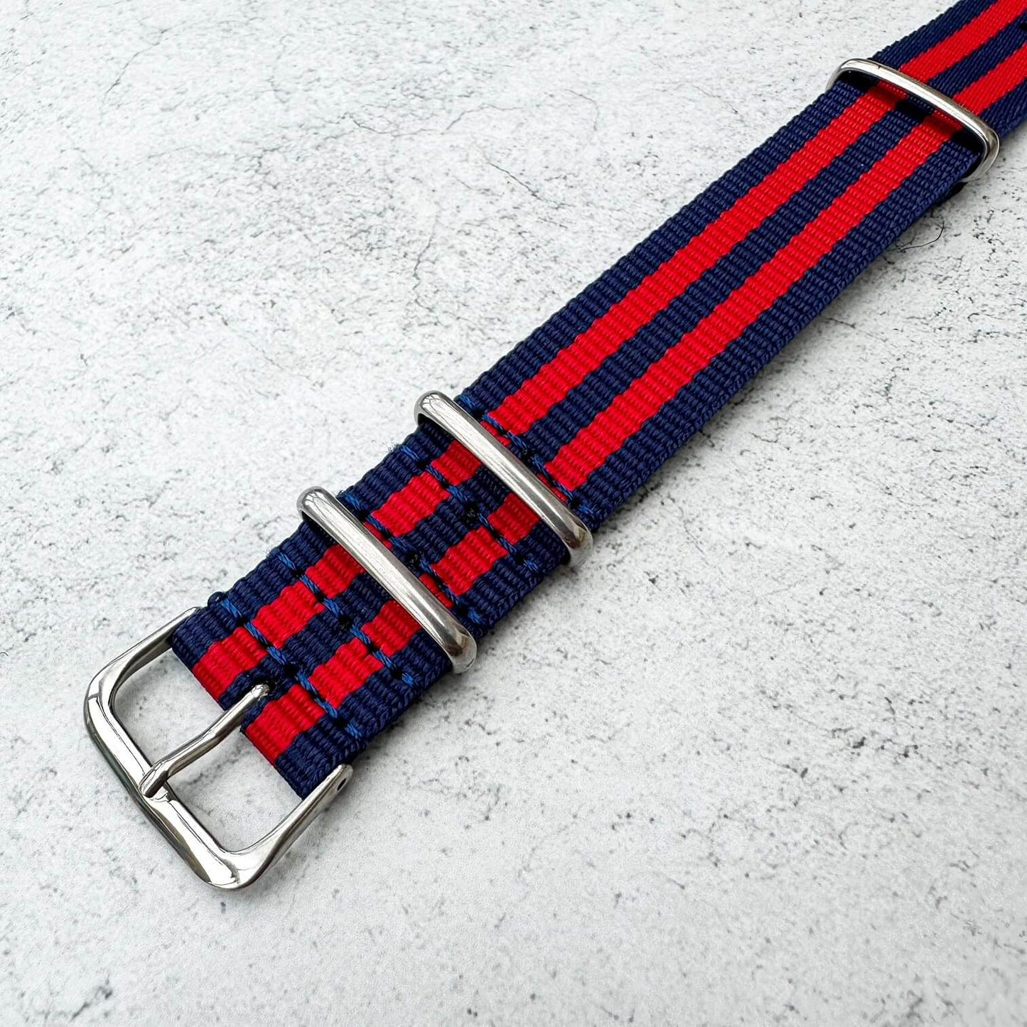 NATO Watch Strap Blue Red 2