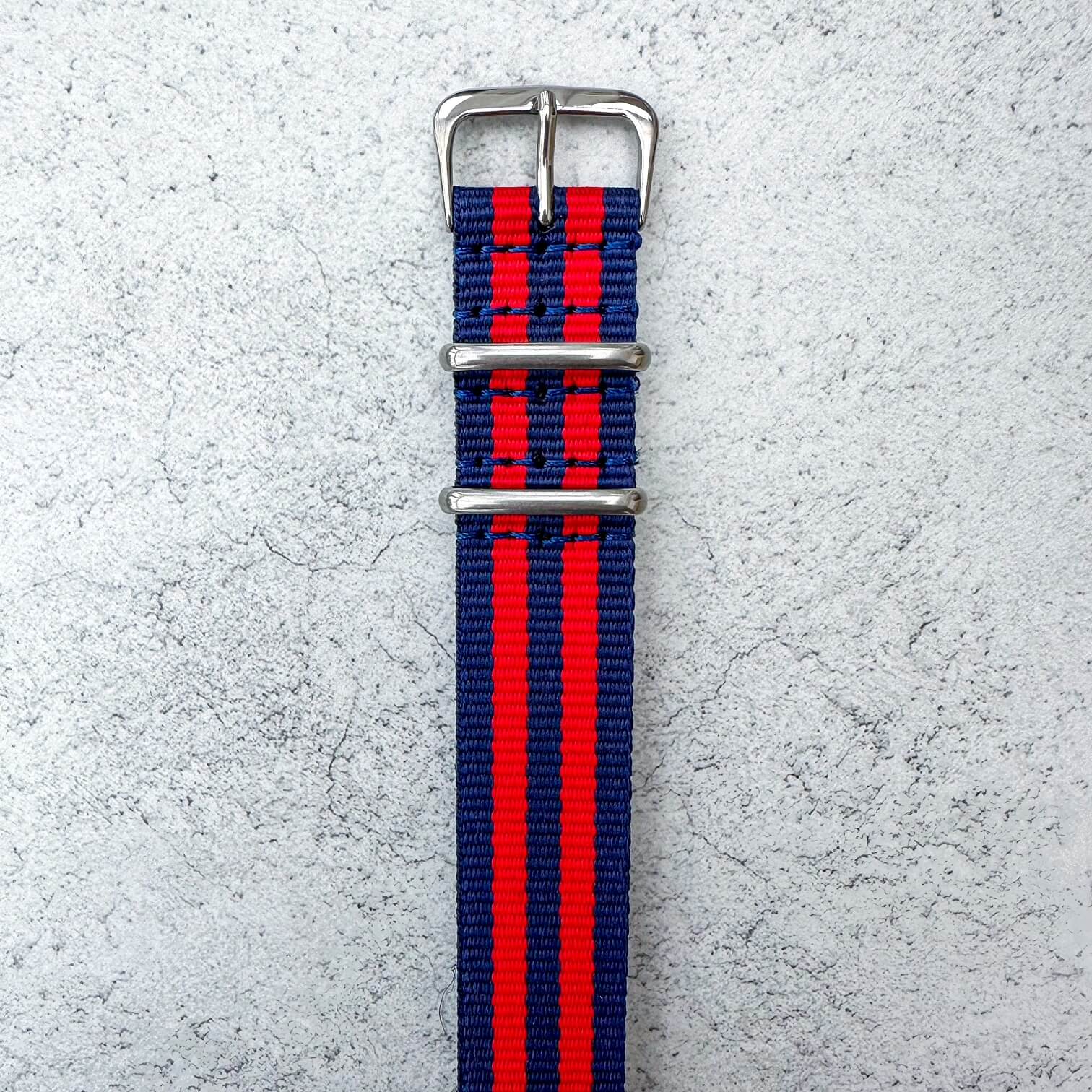 NATO Watch Strap Blue Red 4