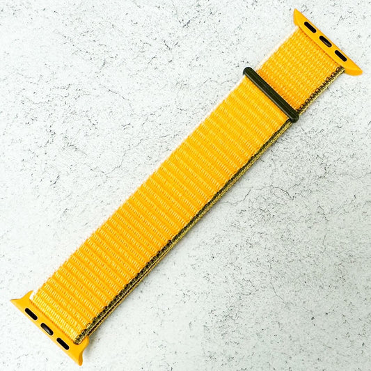 Nylon Sport Apple Watch Strap In Sunflower Yellow 1