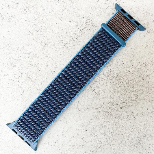 Nylon Sport Apple Watch Strap In Surf Blue 1