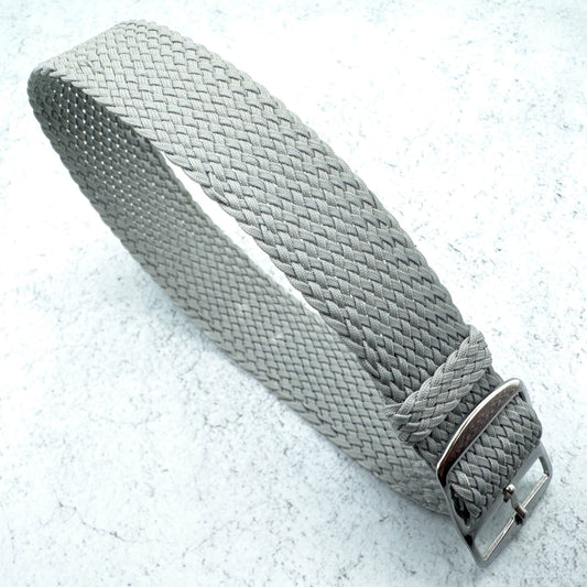 Perlon Braided One Piece Watch Strap Grey 1