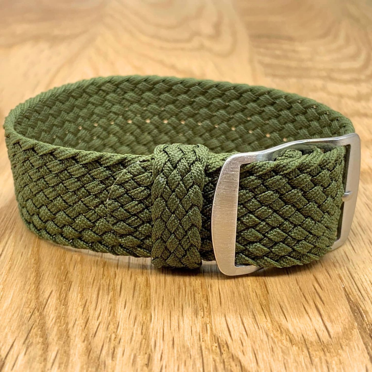 Perlon Watch Strap Green 3