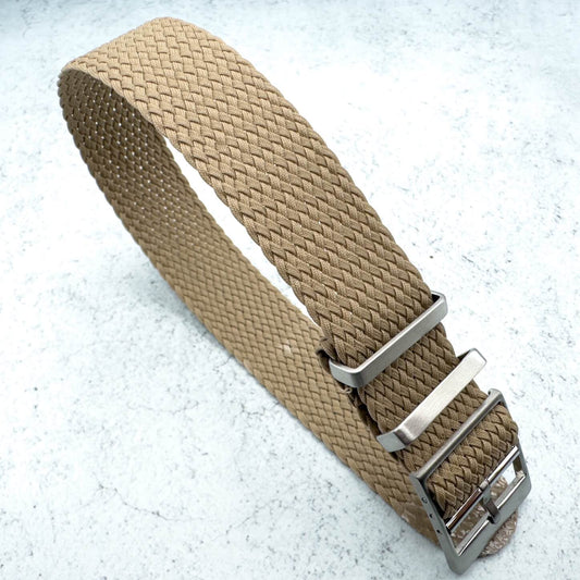 Perlon Watch Strap With Adjustable Buckle Khaki 1