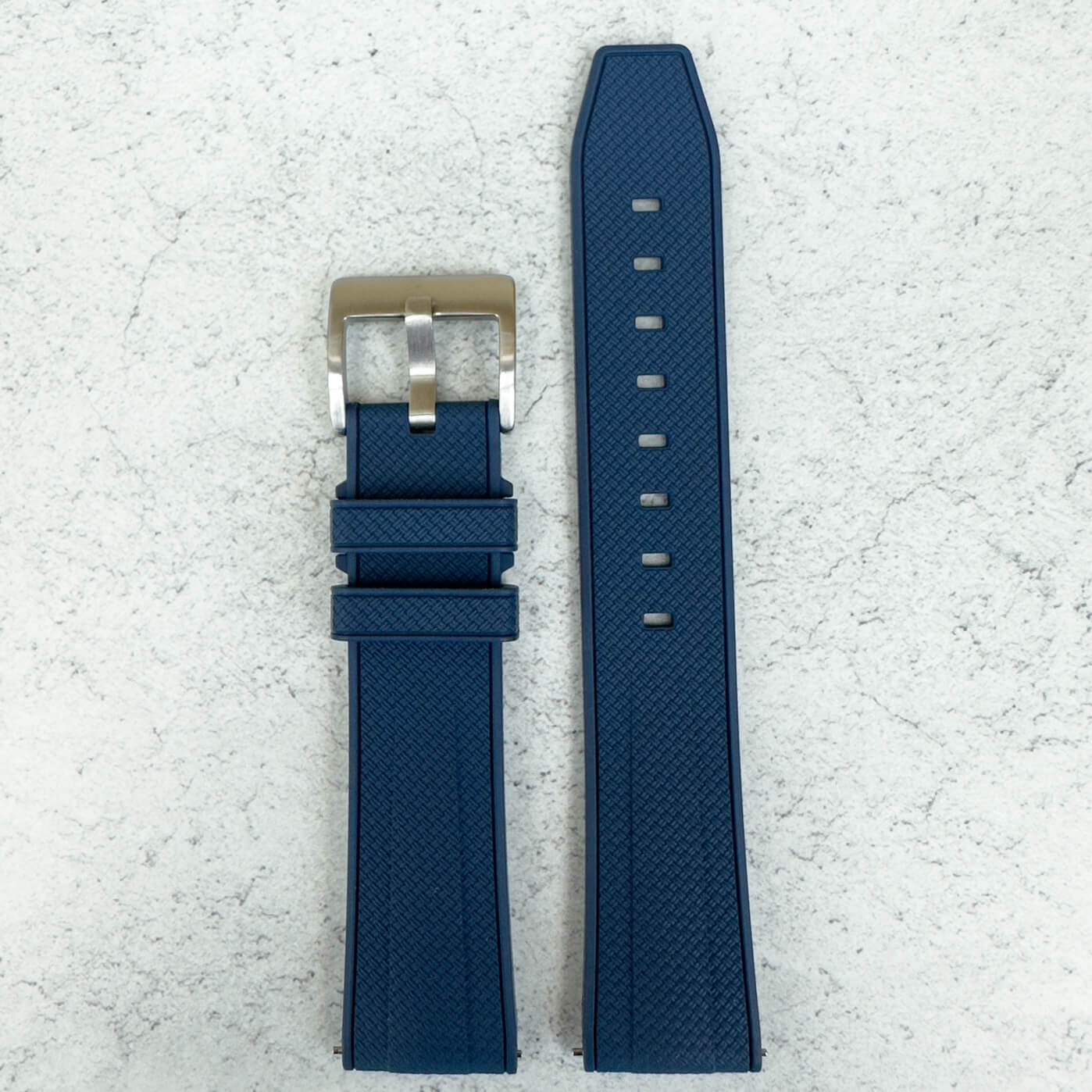 Premium FKM Rubber Watch Strap Dark Blue 1