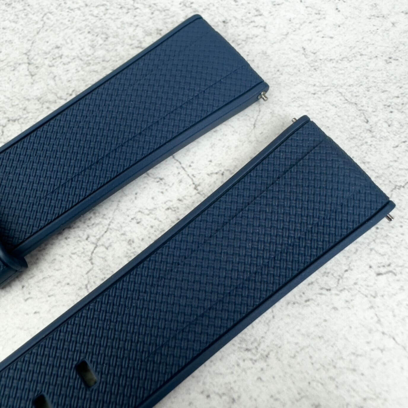 Premium FKM Rubber Watch Strap Dark Blue 4