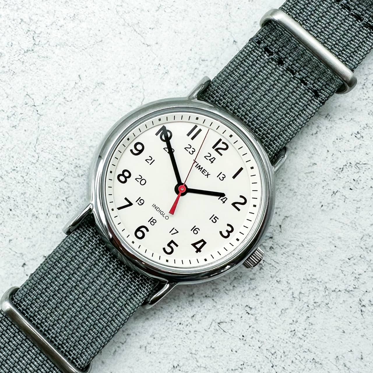 Ribbed NATO Watch Strap Grey 5