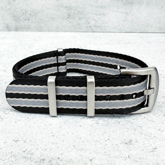 Seatbelt NATO Watch Strap Black Beige Grey Bond No Time To Die 2