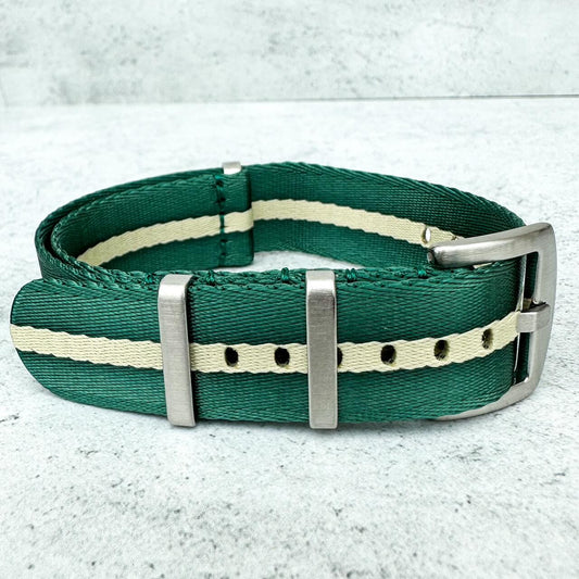 Seatbelt NATO Watch Strap Green Beige 2