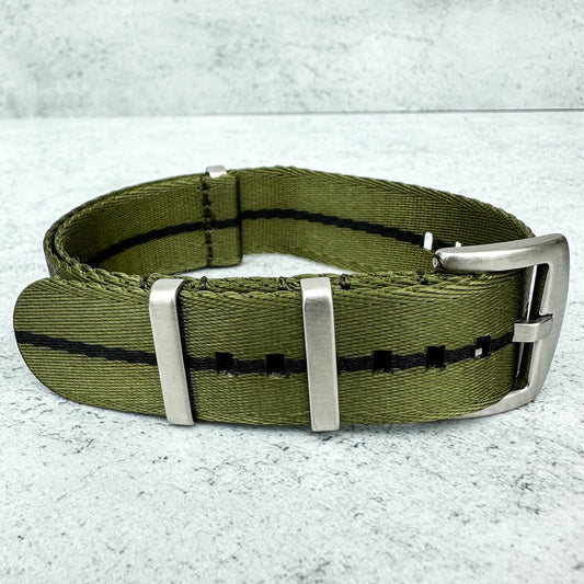 Seatbelt NATO Watch Strap Green Black 2