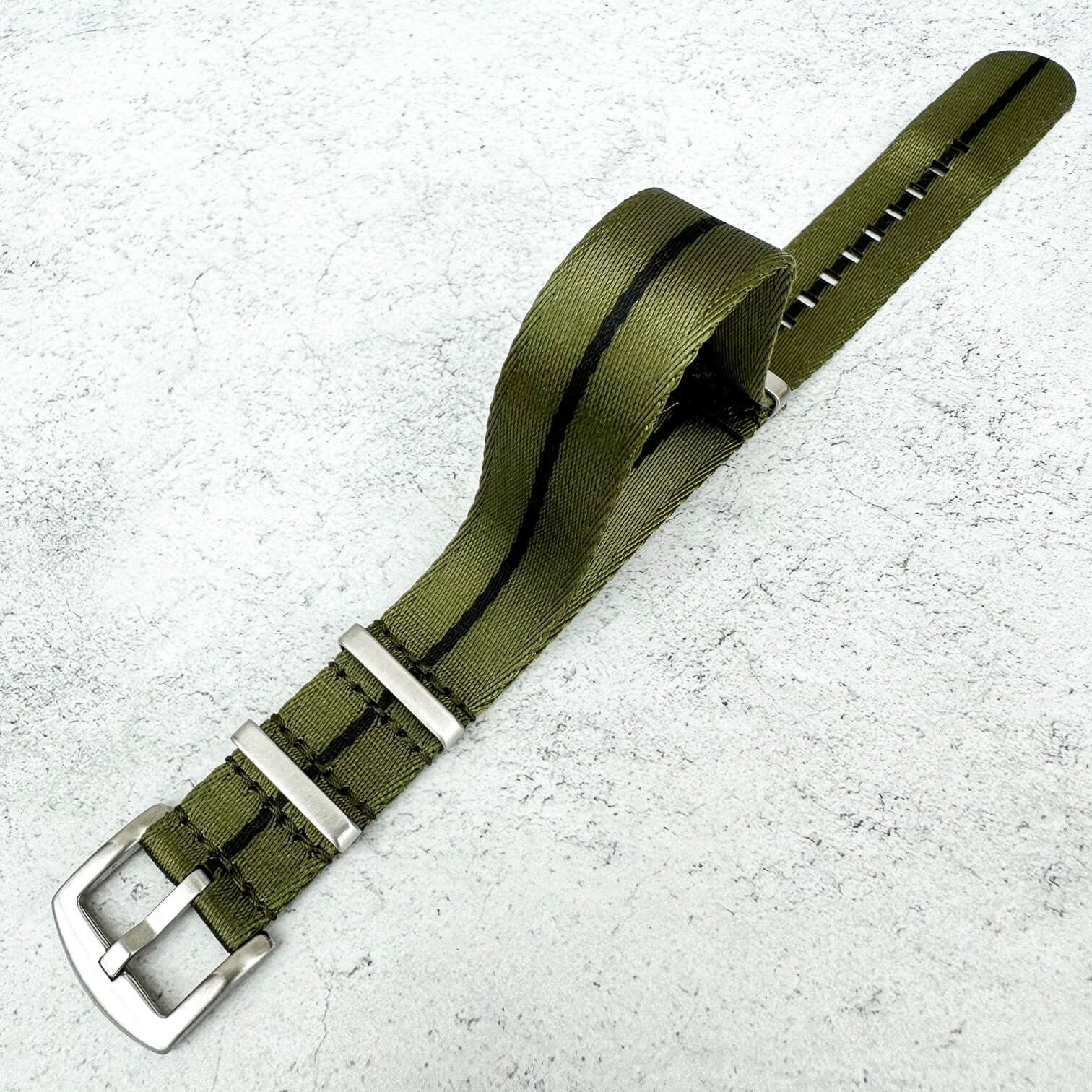 Seatbelt NATO Watch Strap Green Black 4