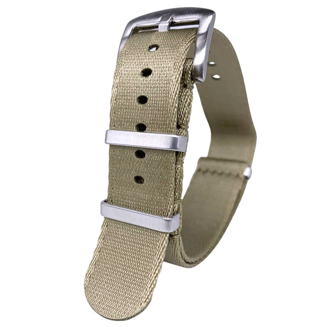 Seatbelt Nylon NATO Watch Strap KHAKI 20 22 mm