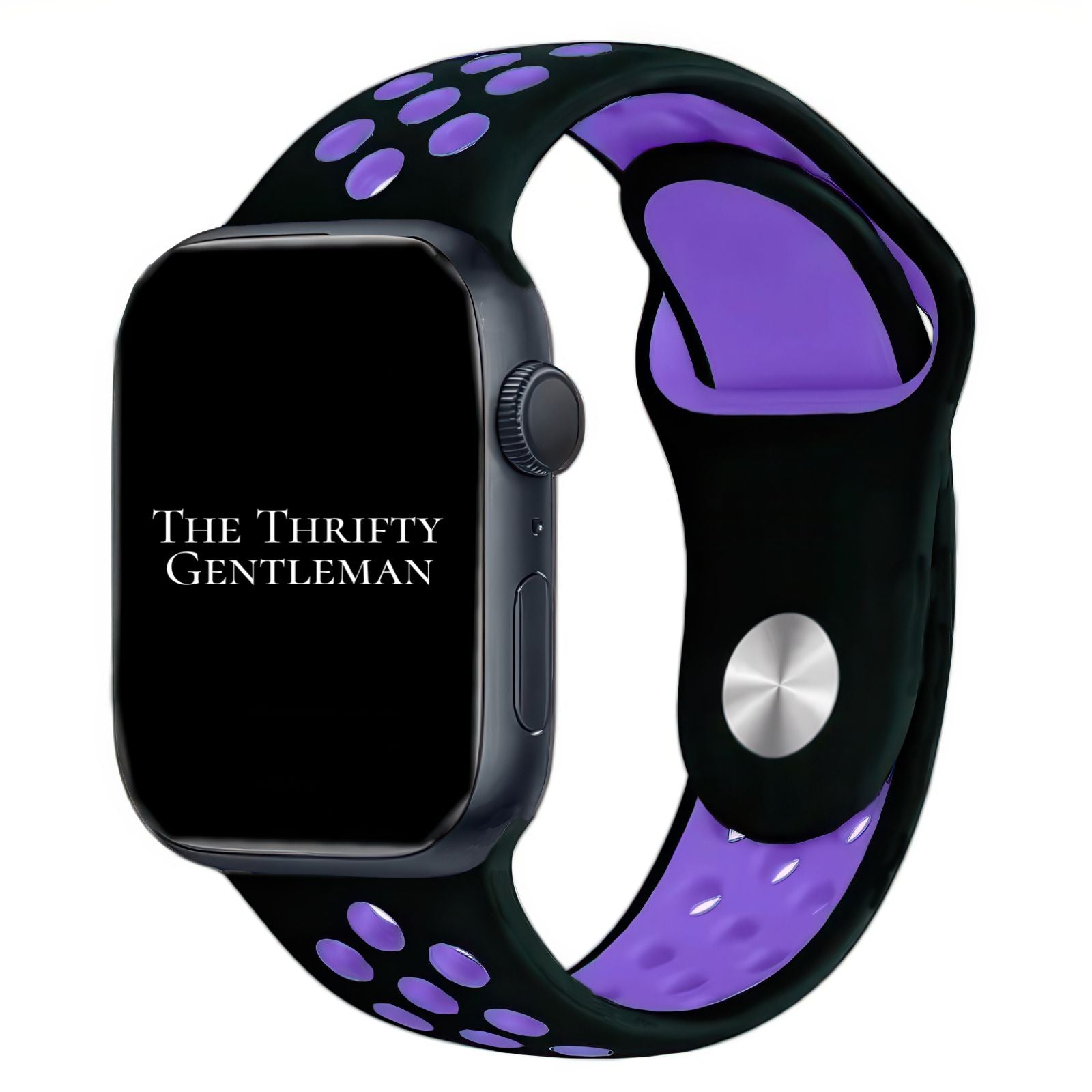 Silicone Sport Watch Strap For Apple Watch Black Purple