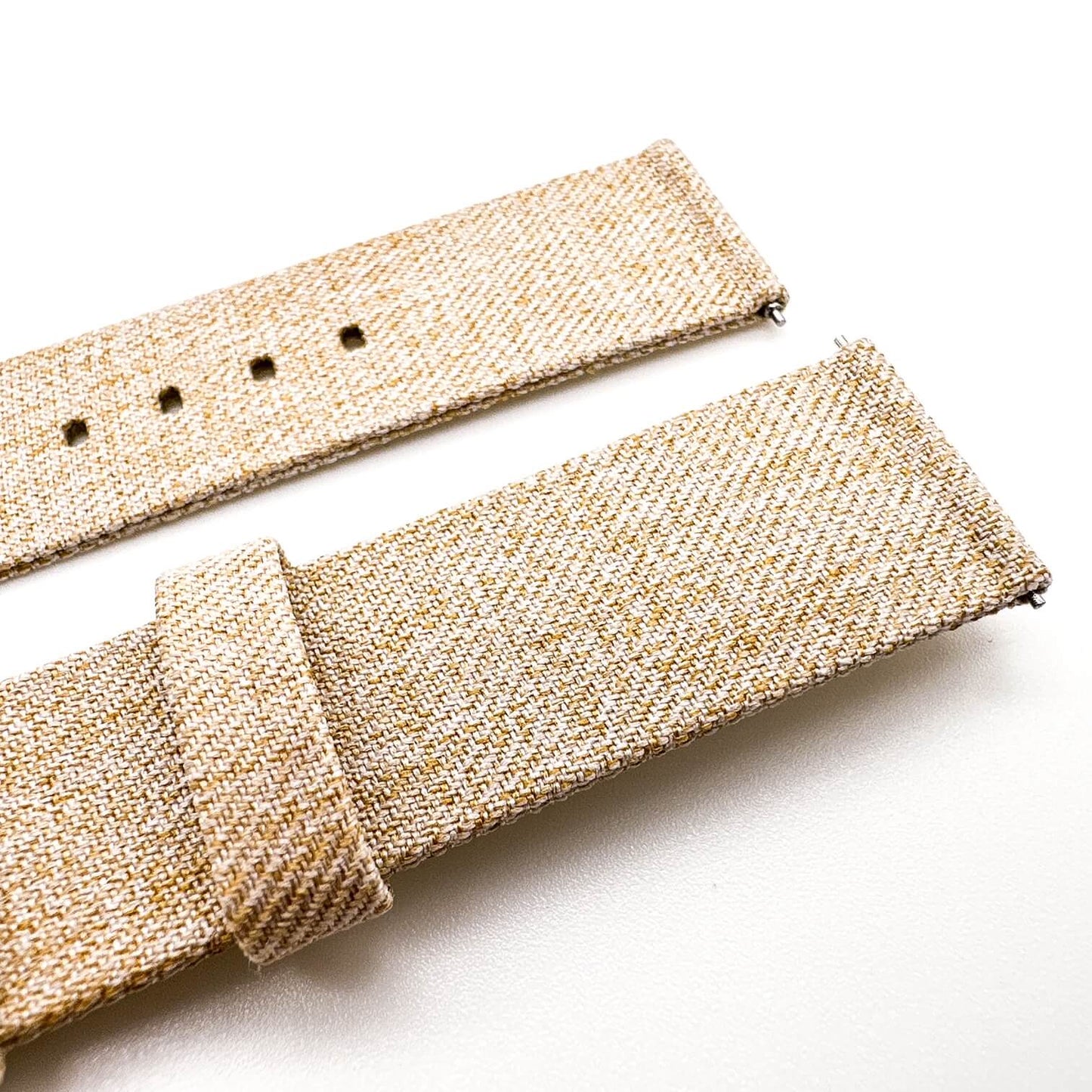 Woven Nylon Fabric Quick Release Watch Strap Beige 3