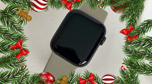 Red And Green Festive Christmas Apple Watch Straps by The Thrifty Gentleman