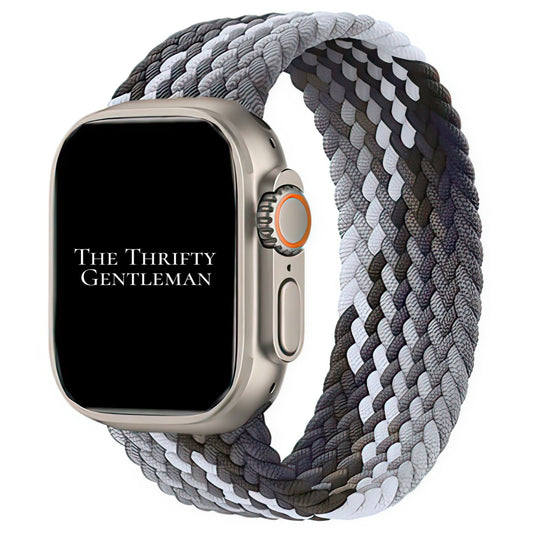 Braided Elastic Watch Band For Apple Watch in Black Summer The Thrifty Gentleman