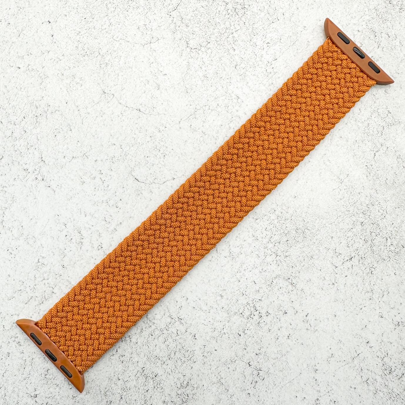 Braided Elastic Watch Band For Apple Watch in Chocolate Brown 1