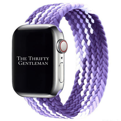 Braided Elastic Watch Band For Apple Watch in Lavender Garden Purple The Thrifty Gentleman