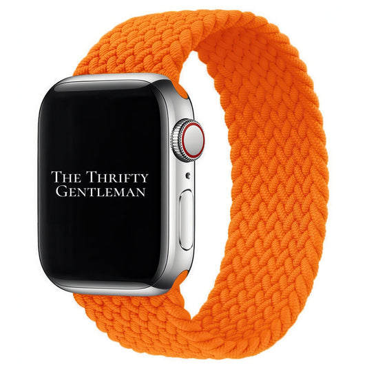 Braided Elastic Watch Band For Apple Watch in Orange The Thrifty Gentleman