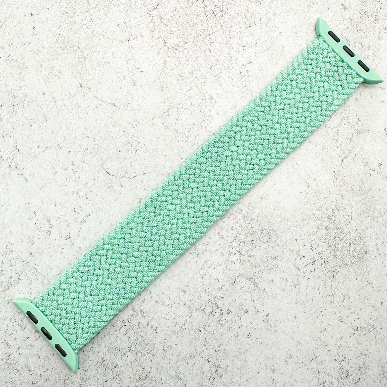 Braided Elastic Watch Band For Apple Watch in Pistachio Green 1