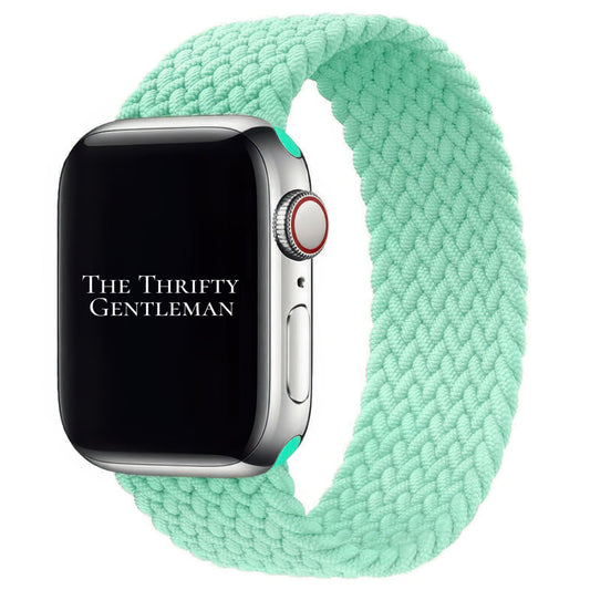 Braided Elastic Watch Band For Apple Watch in Pistachio Green The Thrifty Gentleman