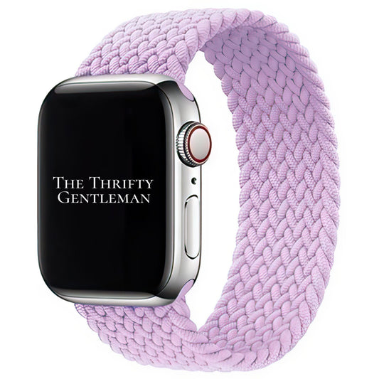 Braided Elastic Watch Band For Apple Watch in Purple Lavender The Thrifty Gentleman