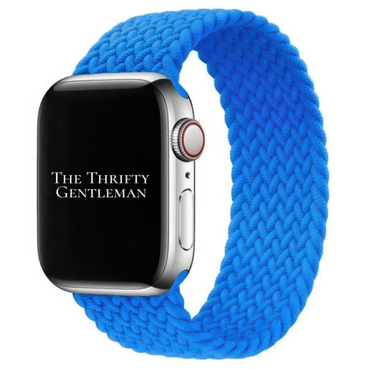 Braided Elastic Watch Band For Apple Watch in Sky Blue The Thrifty Gentleman