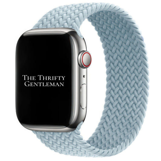 Braided Elastic Watch Band For Apple Watch in Slate Blue The Thrifty Gentleman