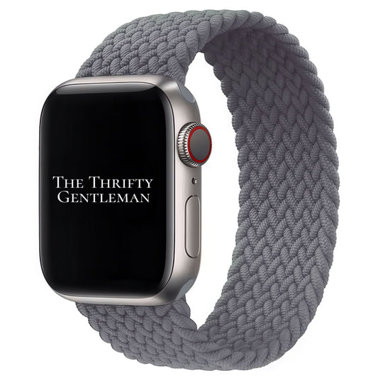 Braided Elastic Watch Band For Apple Watch in Space Grey The Thrifty Gentleman