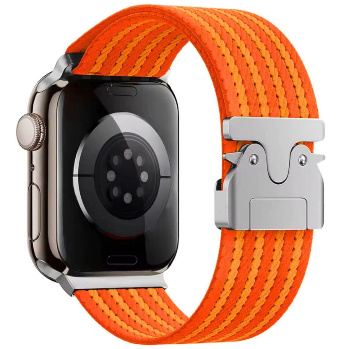 Braided Nylon Loop Band With Parachute Buckle For Apple Watch In Orange The Thrifty Gentleman