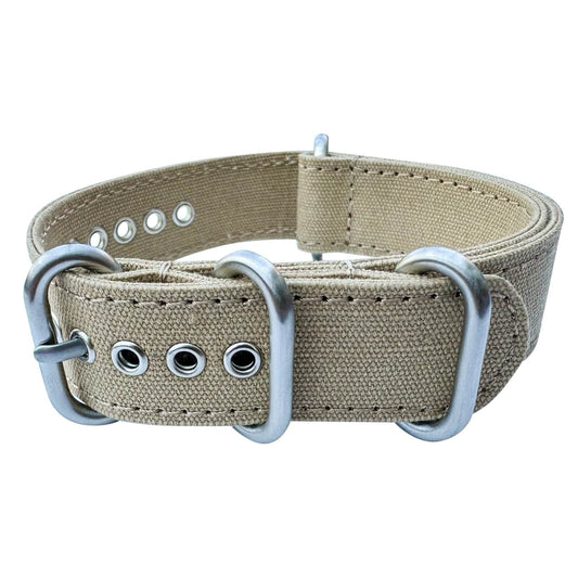 canvas nato watch strap beige 1