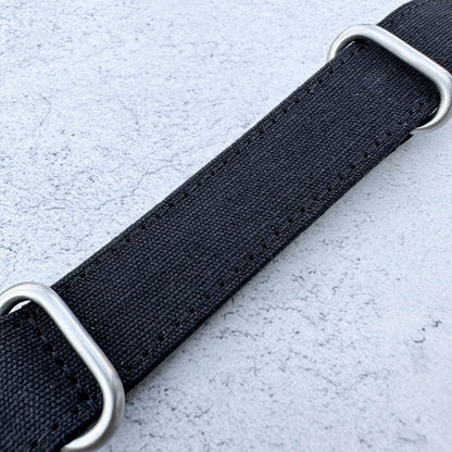 canvas nato watch strap black 4