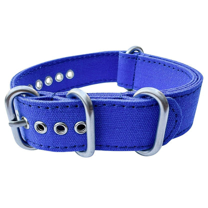 canvas nato watch strap blue 1