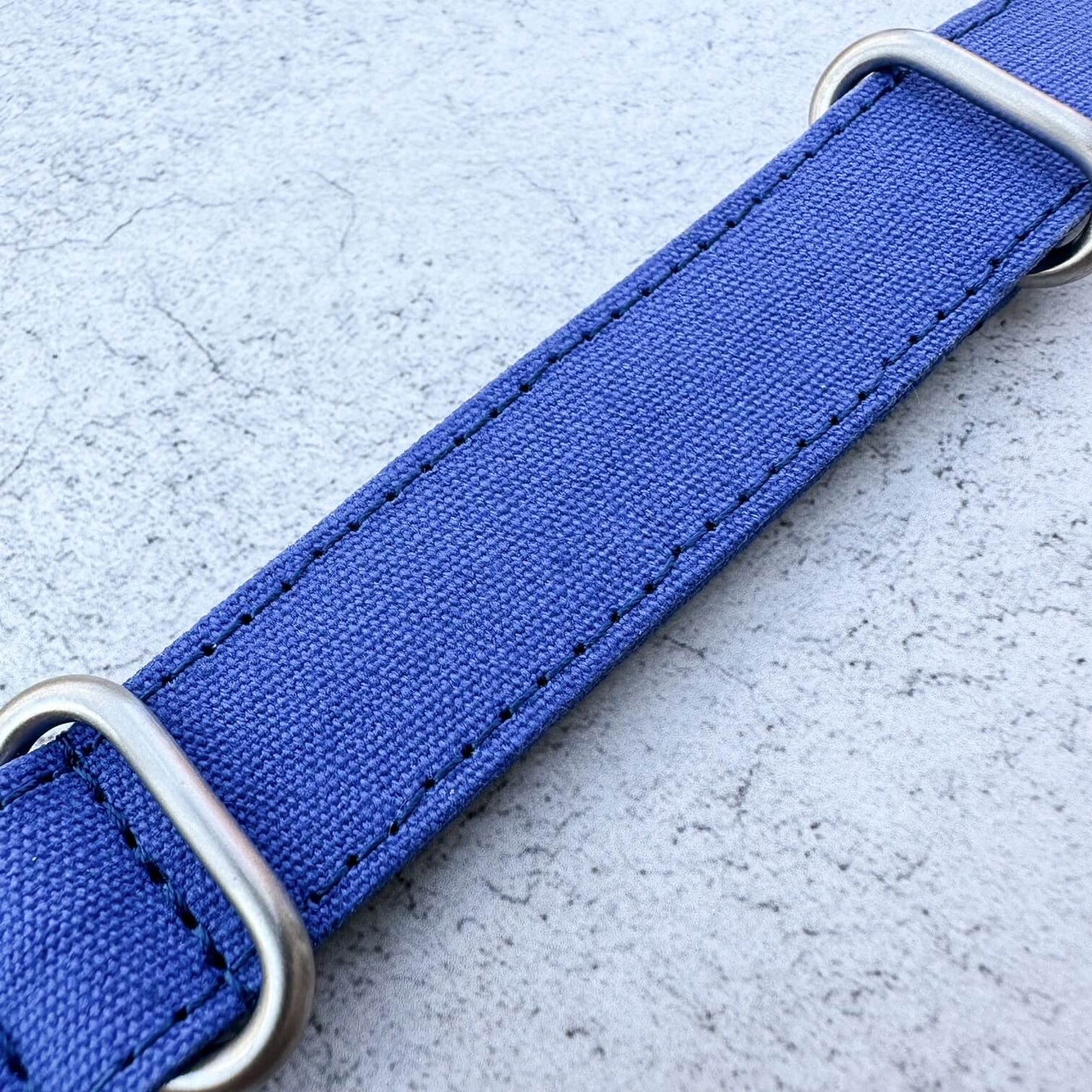 canvas nato watch strap blue 4