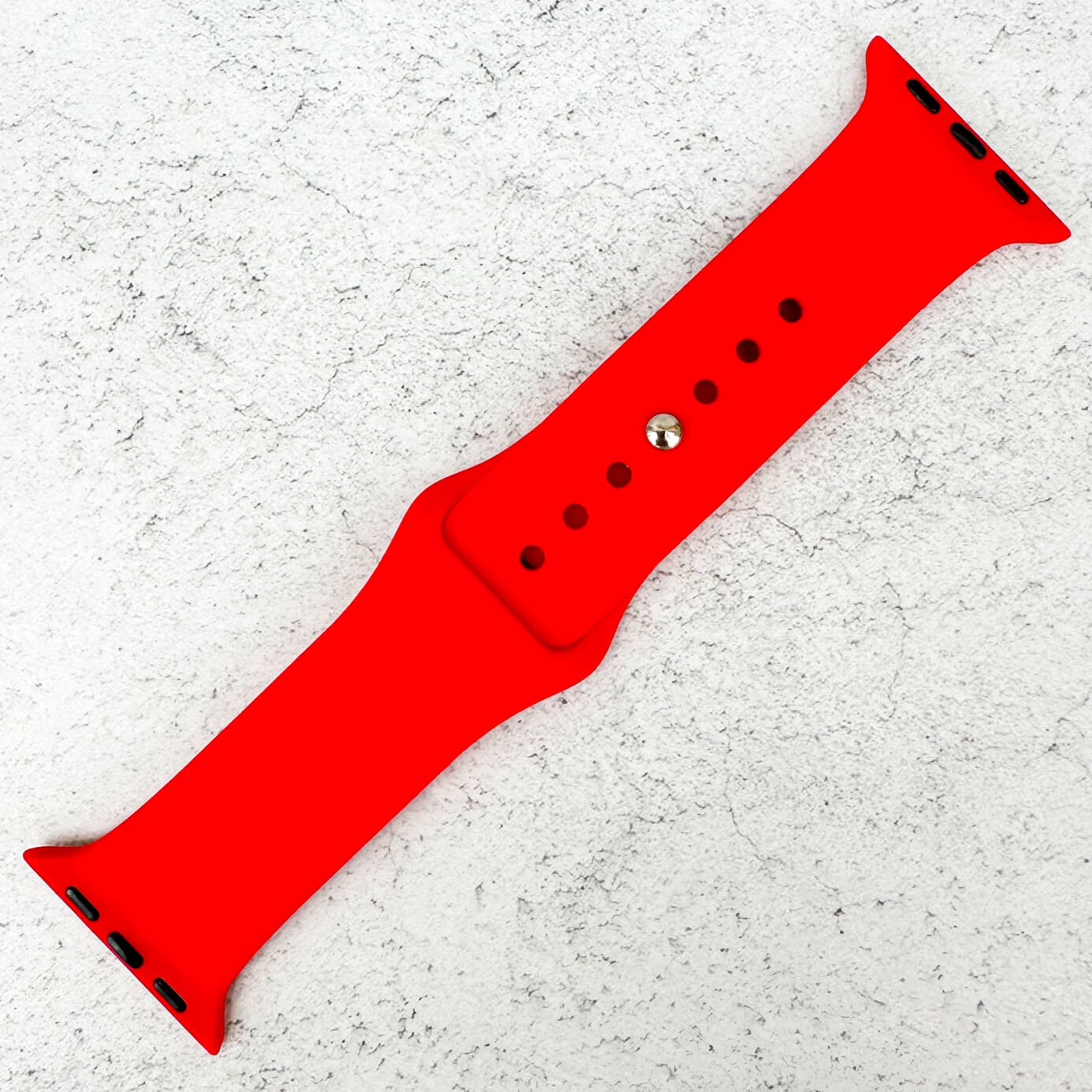 Classic Silicone Strap For Apple Watch In Bright Red 1