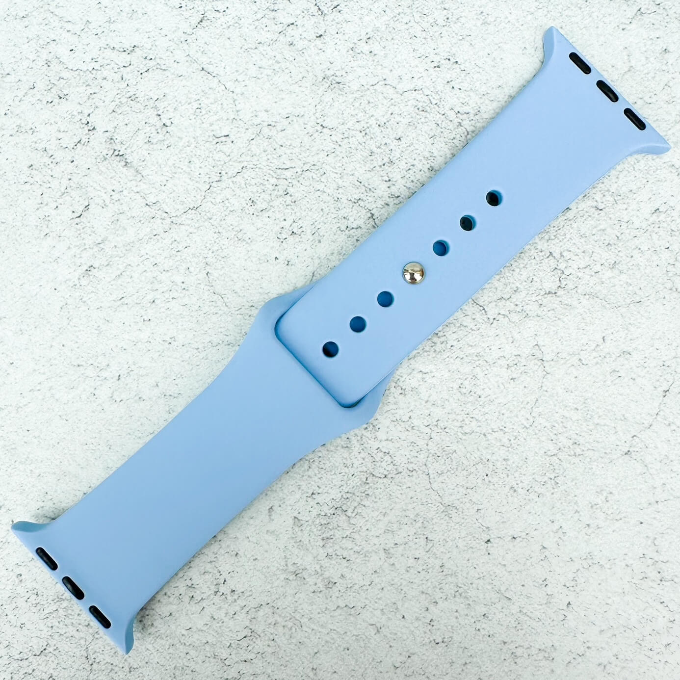 Classic Silicone Strap For Apple Watch In Cloudy Blue 1