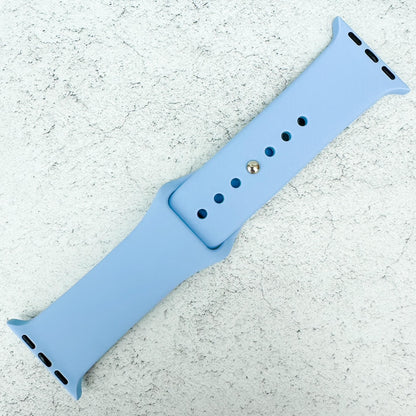 Classic Silicone Strap For Apple Watch In Cloudy Blue 1
