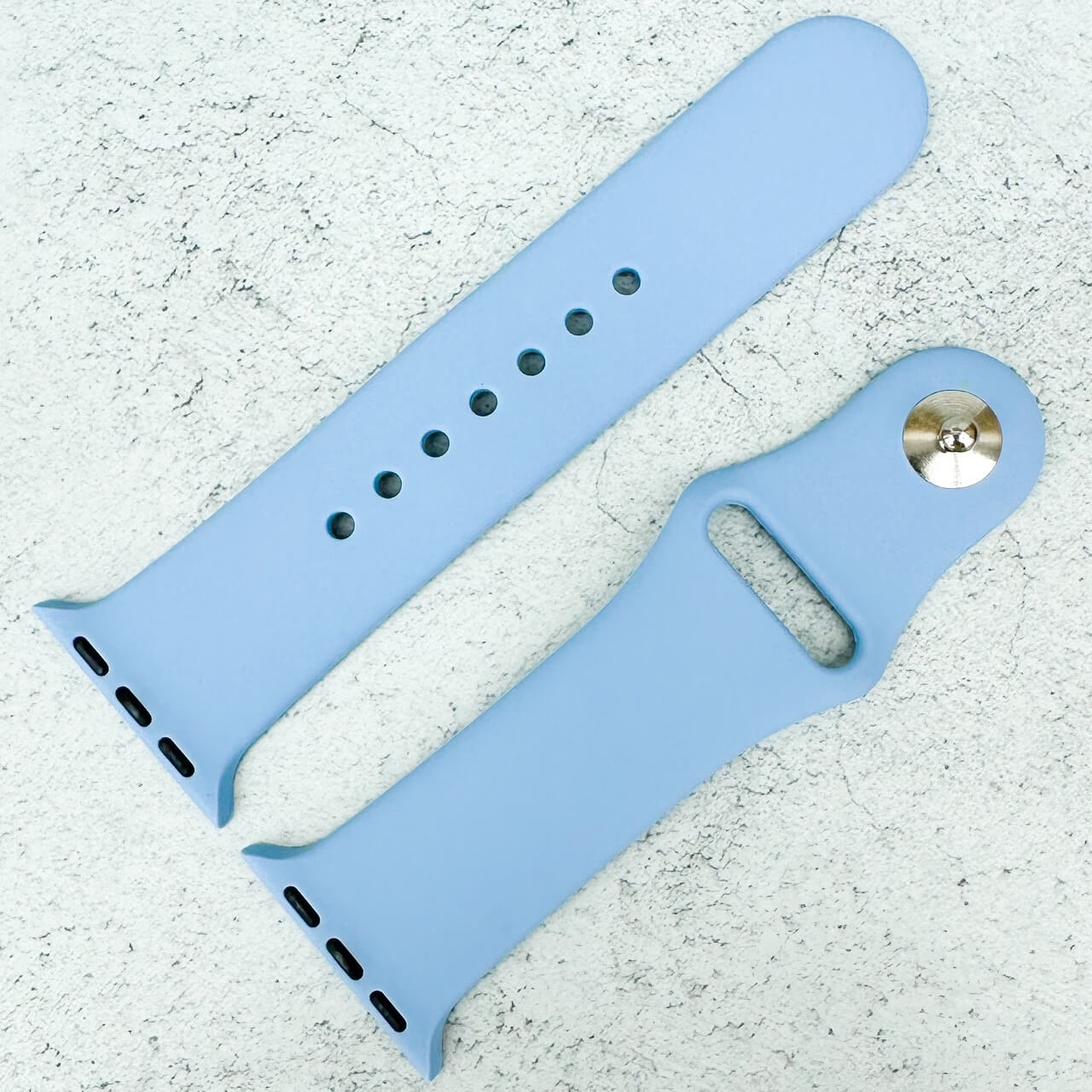 Classic Silicone Strap For Apple Watch In Cloudy Blue 2
