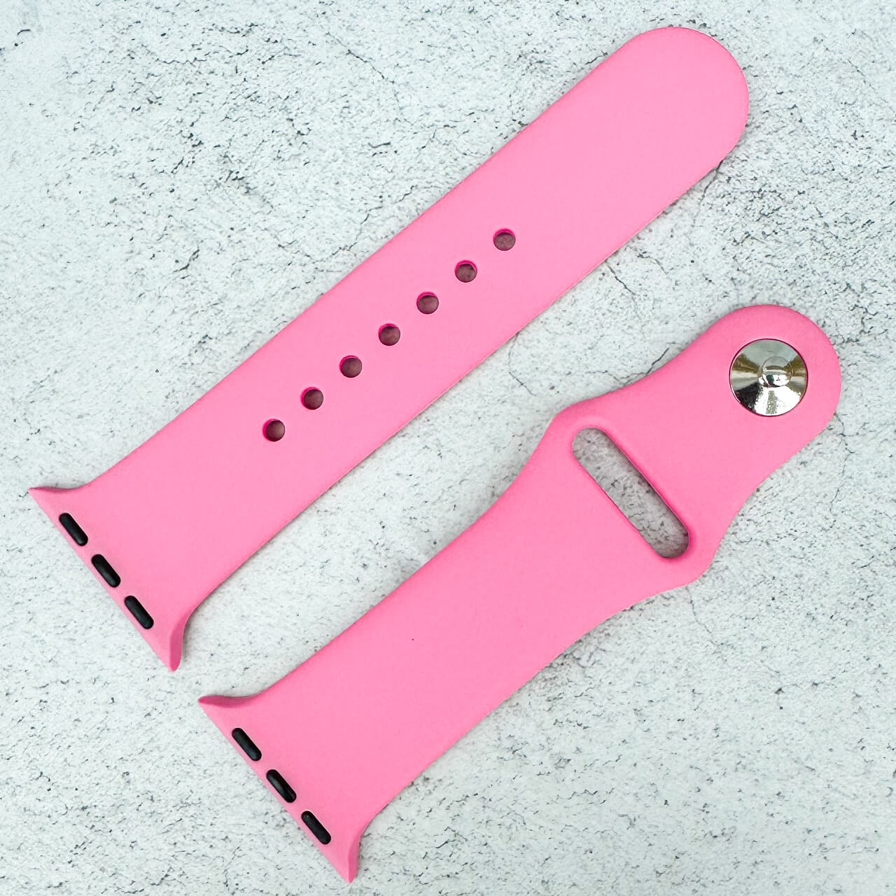 Classic Silicone Strap For Apple Watch In Cotton Candy Pink 2