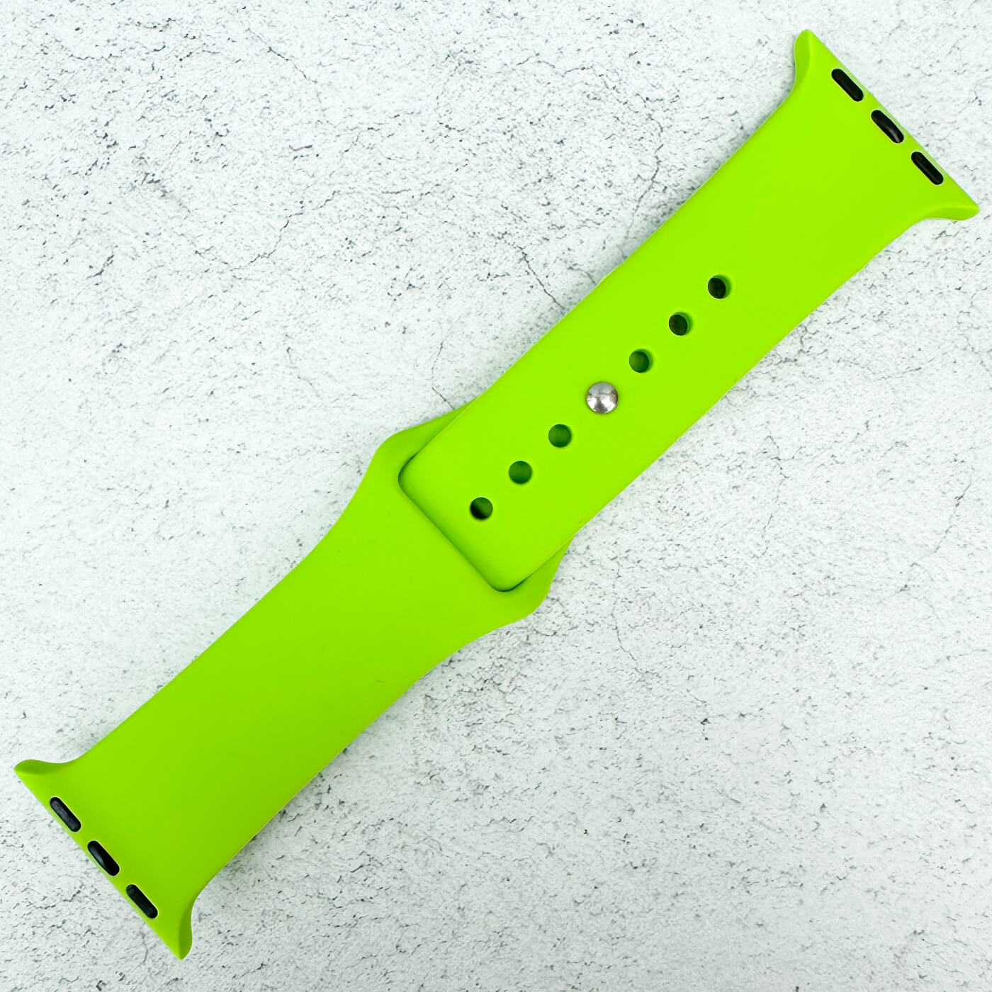Classic Silicone Strap For Apple Watch In Electric Green 1