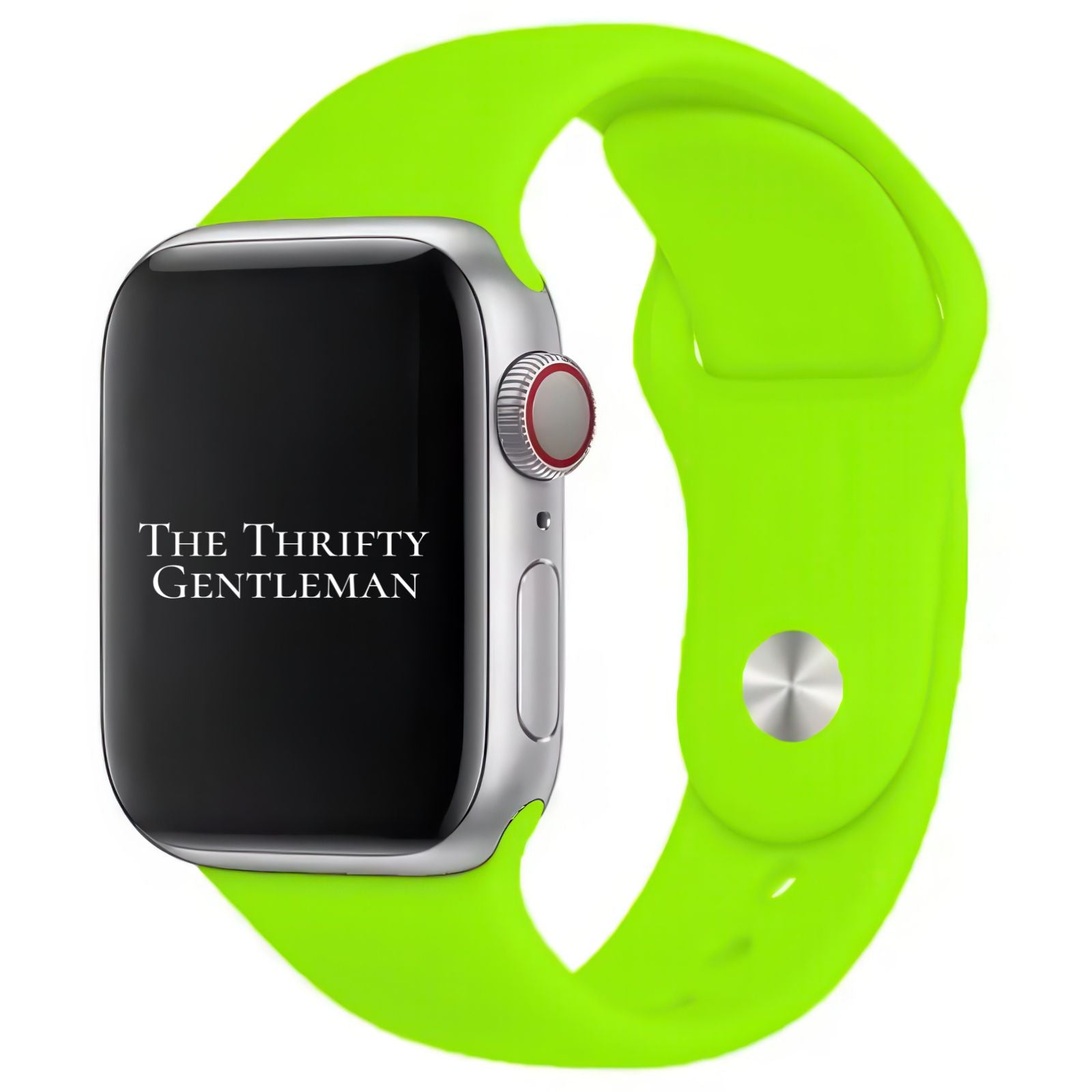 Classic Silicone Strap For Apple Watch In Electric Green From The Thrifty Gentleman