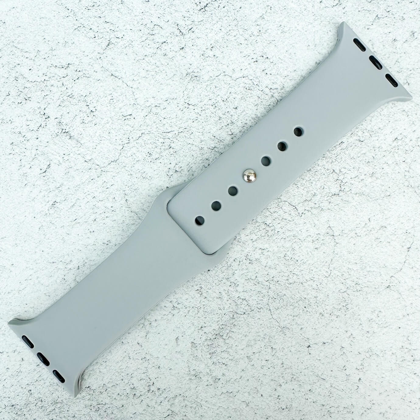 Classic Silicone Strap For Apple Watch In Fog Grey 1