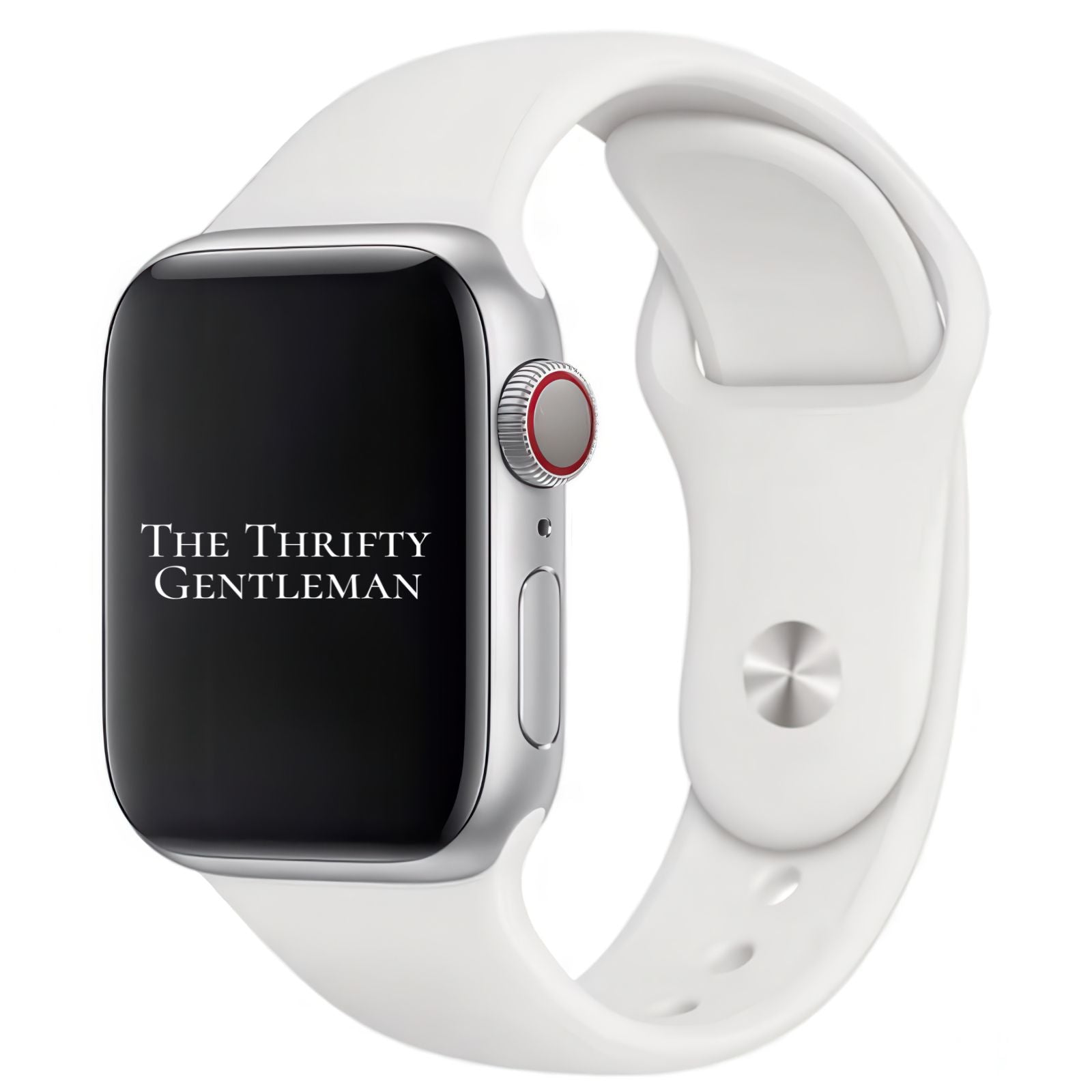 Classic Silicone Strap For Apple Watch In Frost White From The Thrifty Gentleman