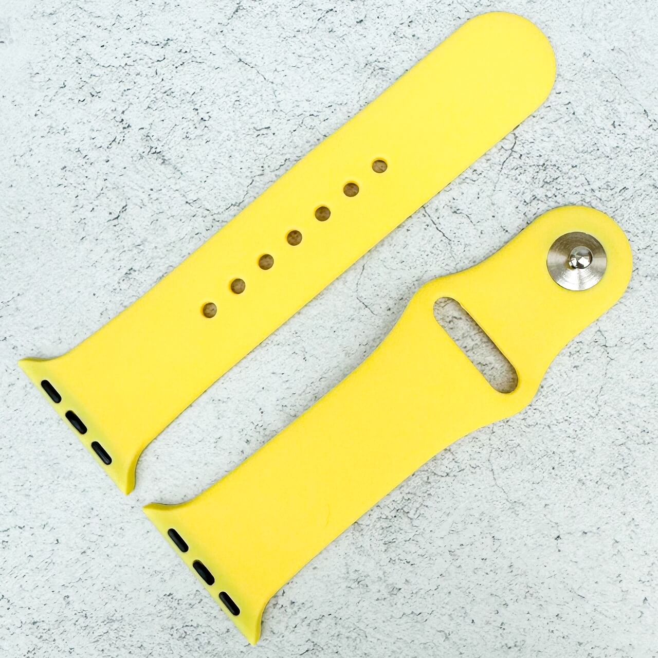Classic Silicone Strap For Apple Watch In Grapefruit Yellow 2